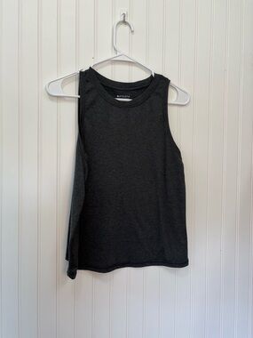 Athleta Charcoal Black Racerback athletic running Tank